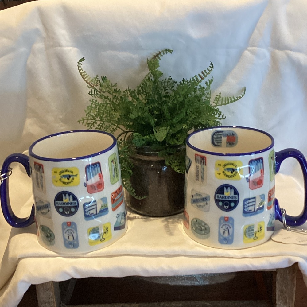 Sardine Themed Coffee/Tea Mugs - Set/2